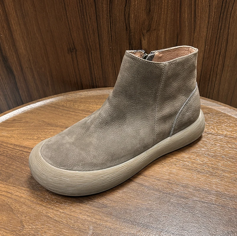 马丁靴男2025秋冬季新款高帮复古休闲鞋头层牛皮切尔西靴短靴男