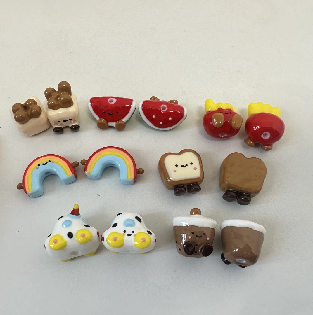 清全部瑕手绘珠diy饰品手工串珠