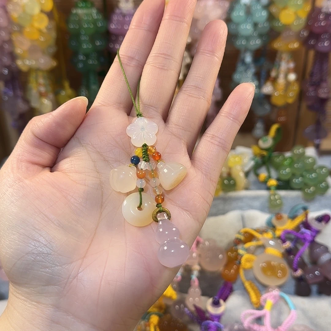 @****玛瑙/玉髓未镶嵌手机挂件