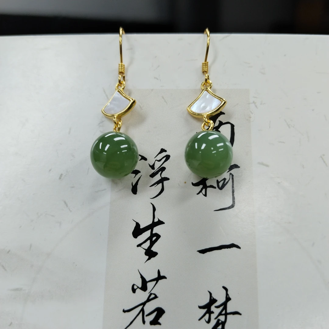 【仔仔臻选】和田玉耳钩