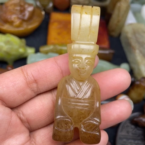 蛇纹石玉未镶嵌颈饰32