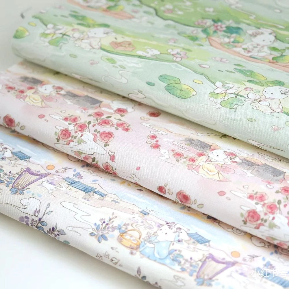 （活动款）8安全棉帆布印花半码（145cm×45cm）国产布进口纱，原创布料