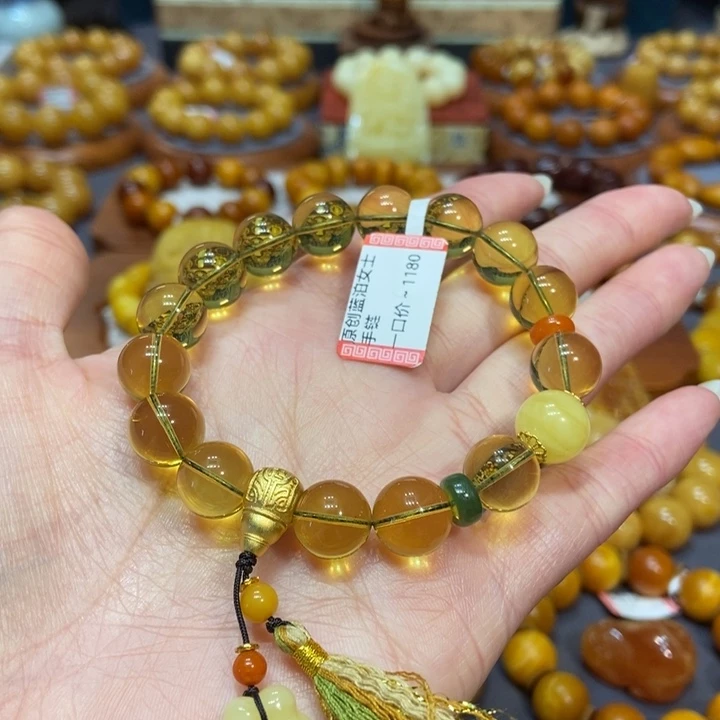 未镶嵌琥珀手链蜜蜡