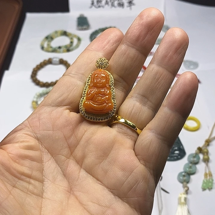未镶嵌手链翡翠镶嵌宝宝佛