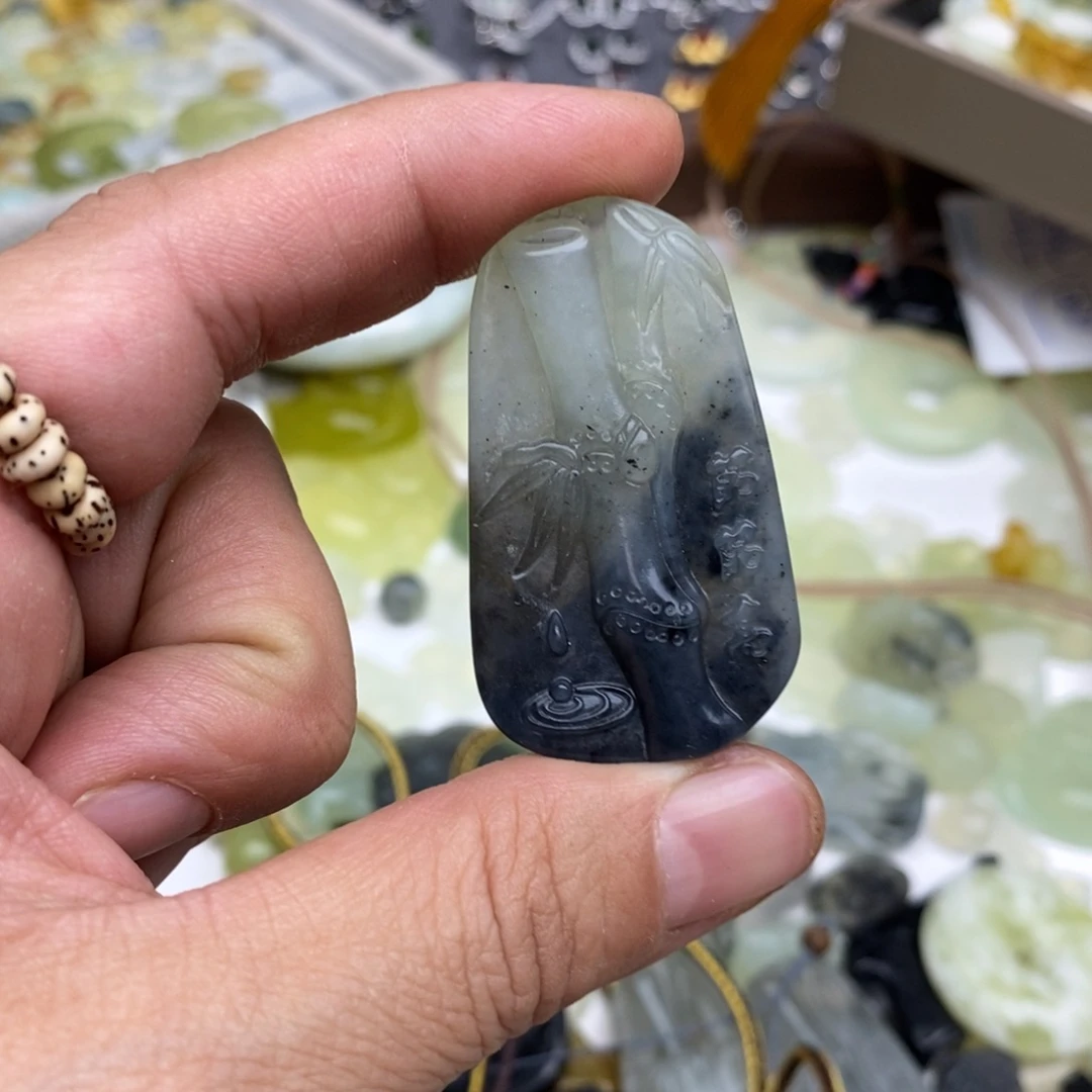 岫玉纯天然岫玉挂件戒指未镶嵌