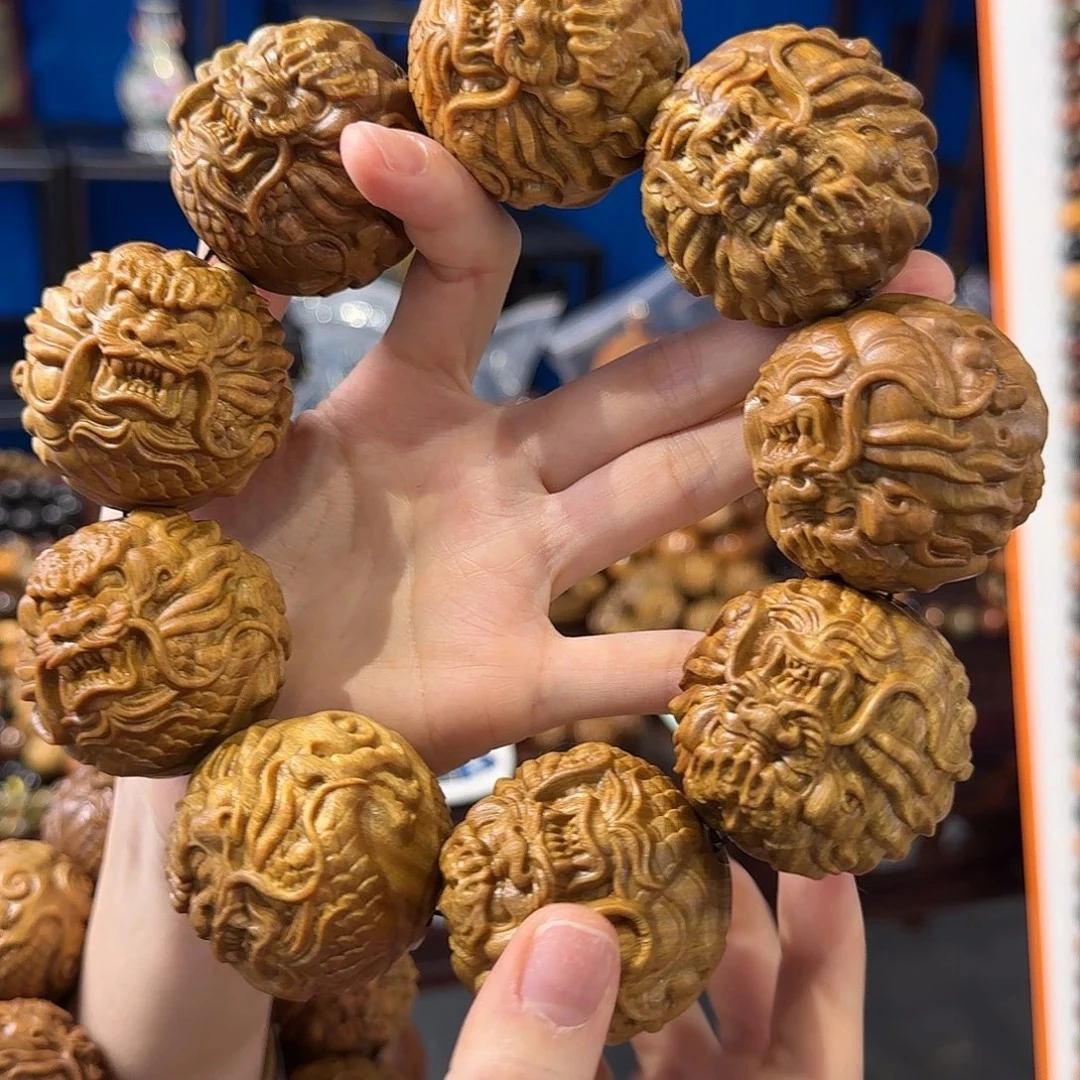 正宗阿根廷绿檀5.0九五至尊龙王超大手串单圈