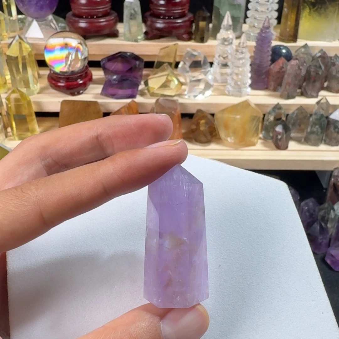 水晶珠宝半成品未镶嵌薰衣草