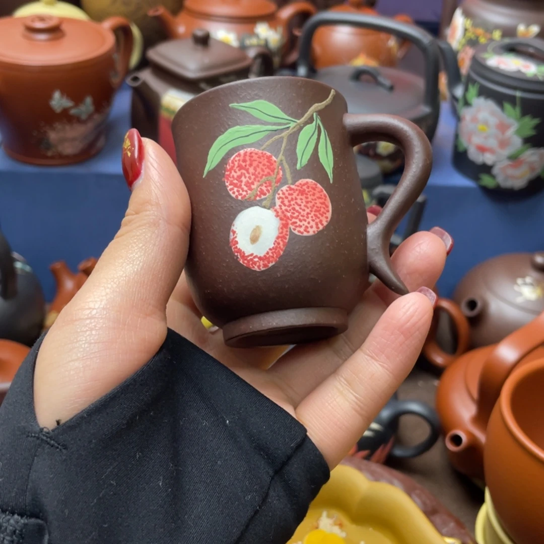 红泥茶杯紫砂主人杯100cc