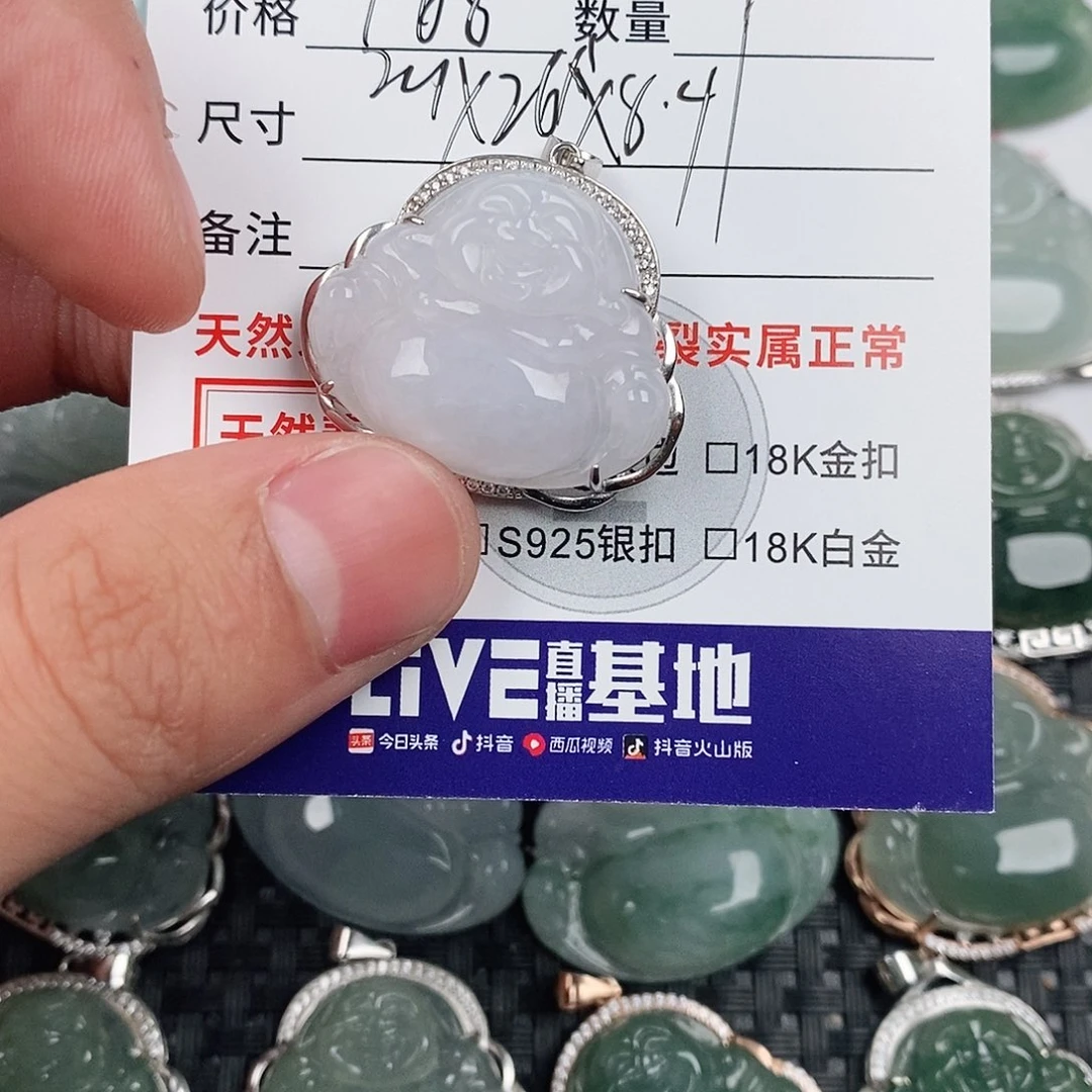 翡翠银S925镶嵌颈饰