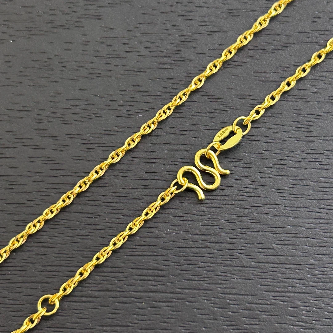 【店长专享】足金999 精工5G绞丝链ZBHJX202