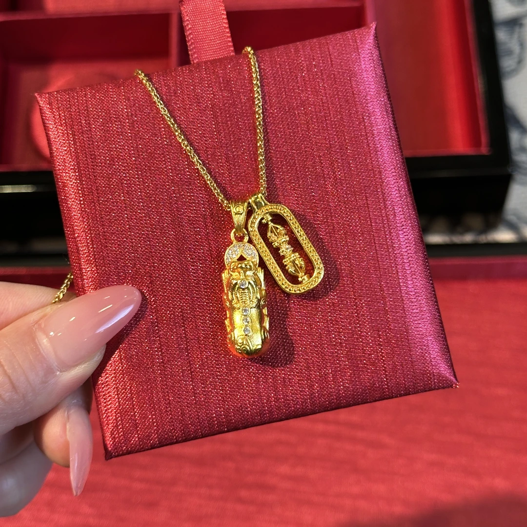 铜合金项链 新中式貔貅项链女吊坠精致大气百搭新款轻奢古法旋转