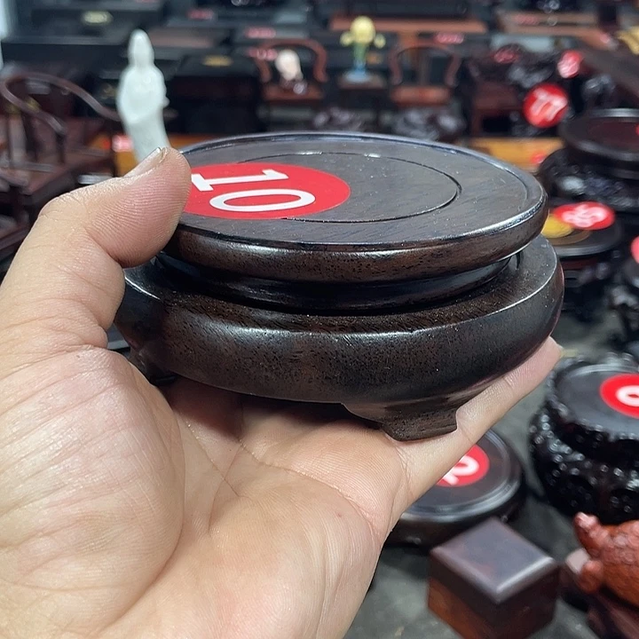 琉璃手工艺品红木底座工艺品