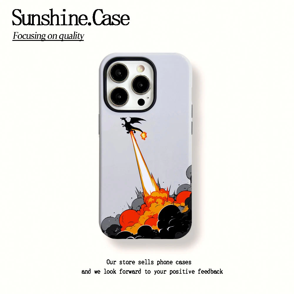 菲林二合一适用苹果华为vivo小米oppo手机壳喷火龙16PRO