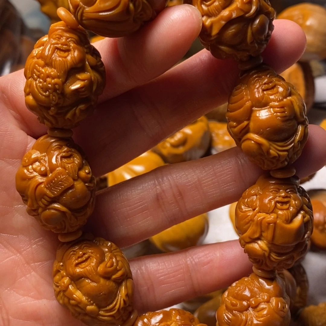 佛***行橄榄核手串/手链八大财神