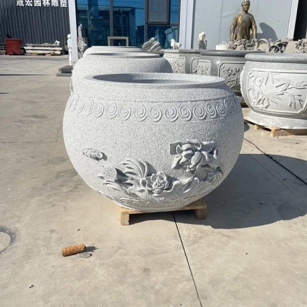 大缸批发石头缸圆缸水缸门海麻石