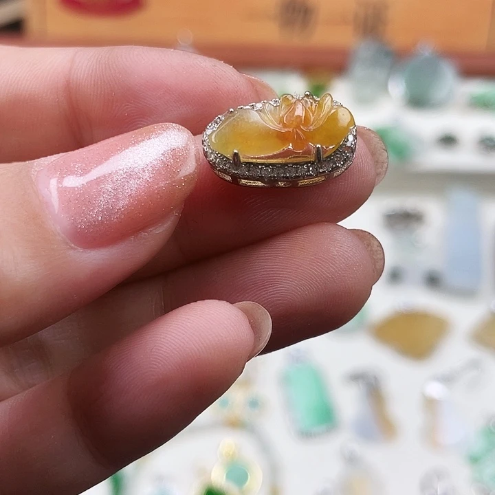 翡翠银S925镶嵌颈饰