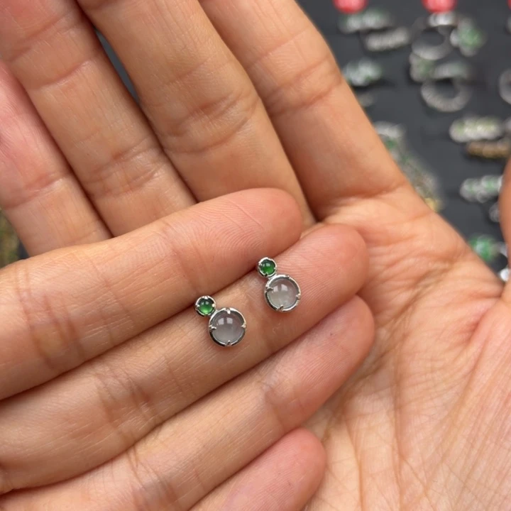 翡翠银S925镶嵌颈饰