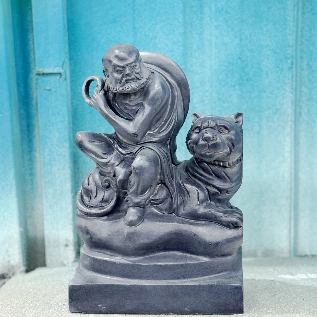 石雕十八罗汉摆件降龙伏虎罗汉一套工艺品大型佛像罗汉达摩祖师