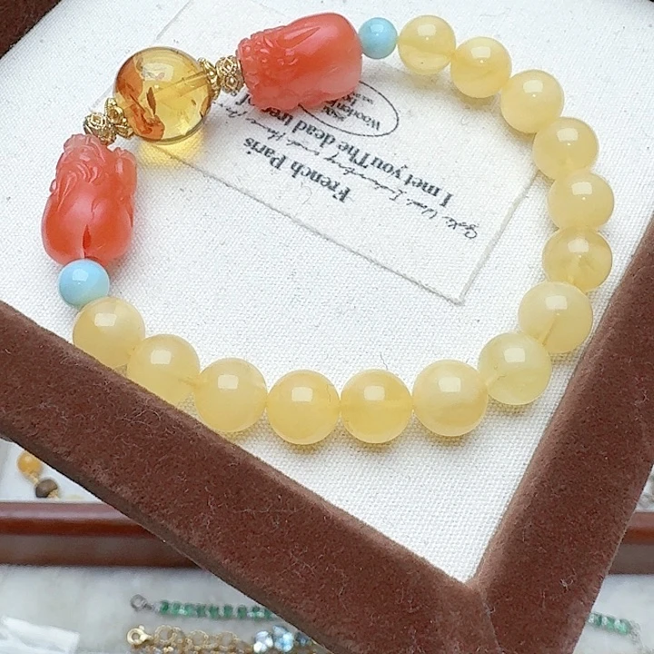 蜜蜡手链合金手链