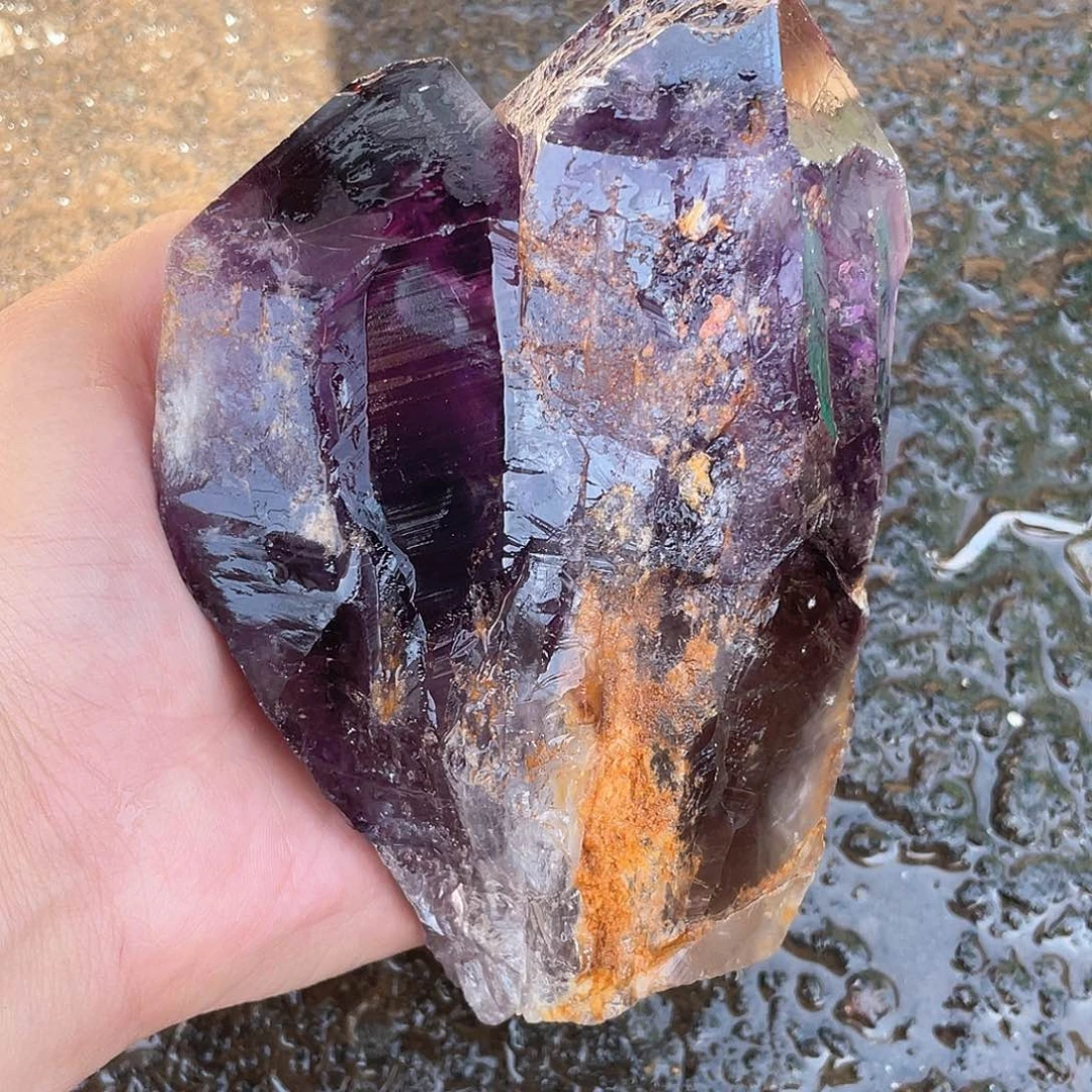 晶簇未镶嵌水晶?***?天然紫水晶单尖TT