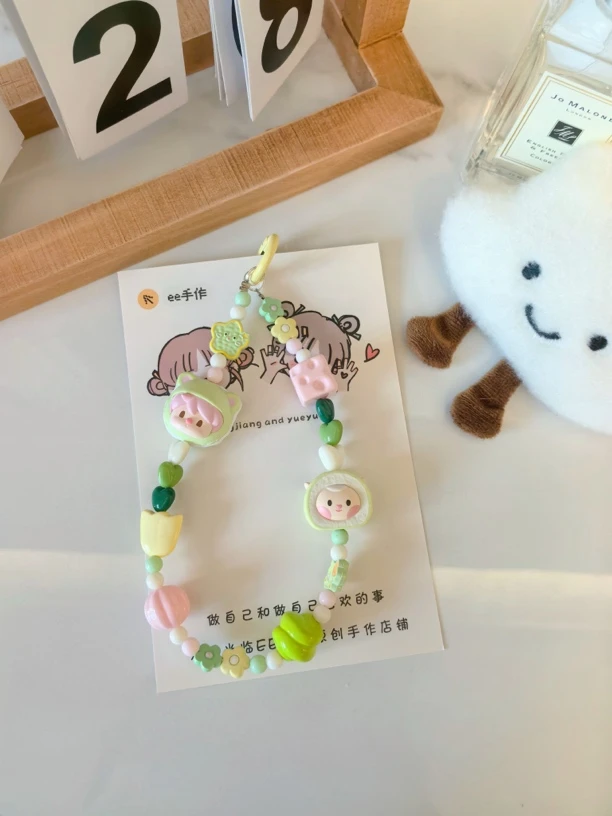 泡泡萌粒马卡龙系列diy手机链挂饰挂坠创意礼品