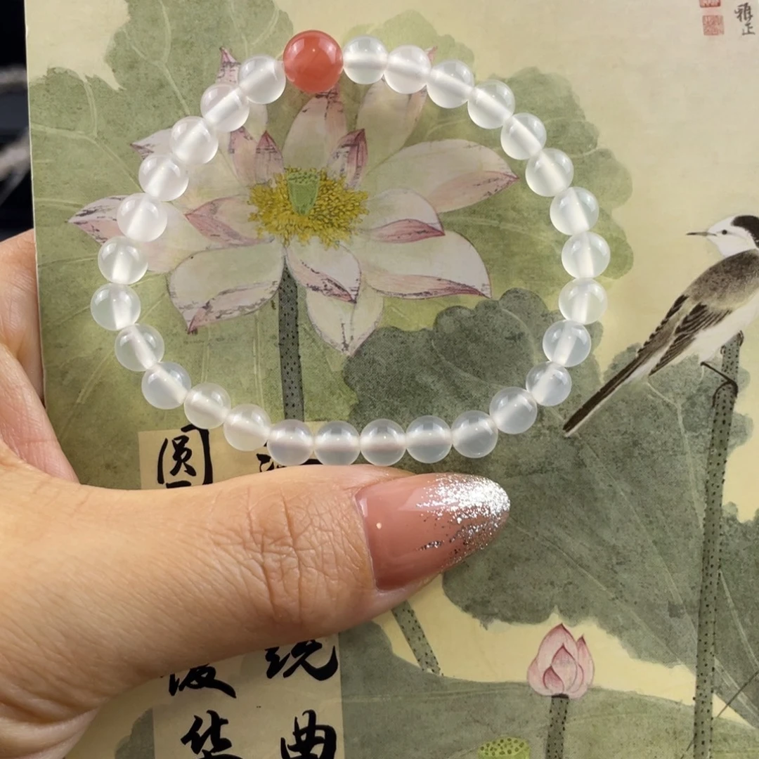 未镶嵌荔枝冻手串6十玛瑙/玉髓