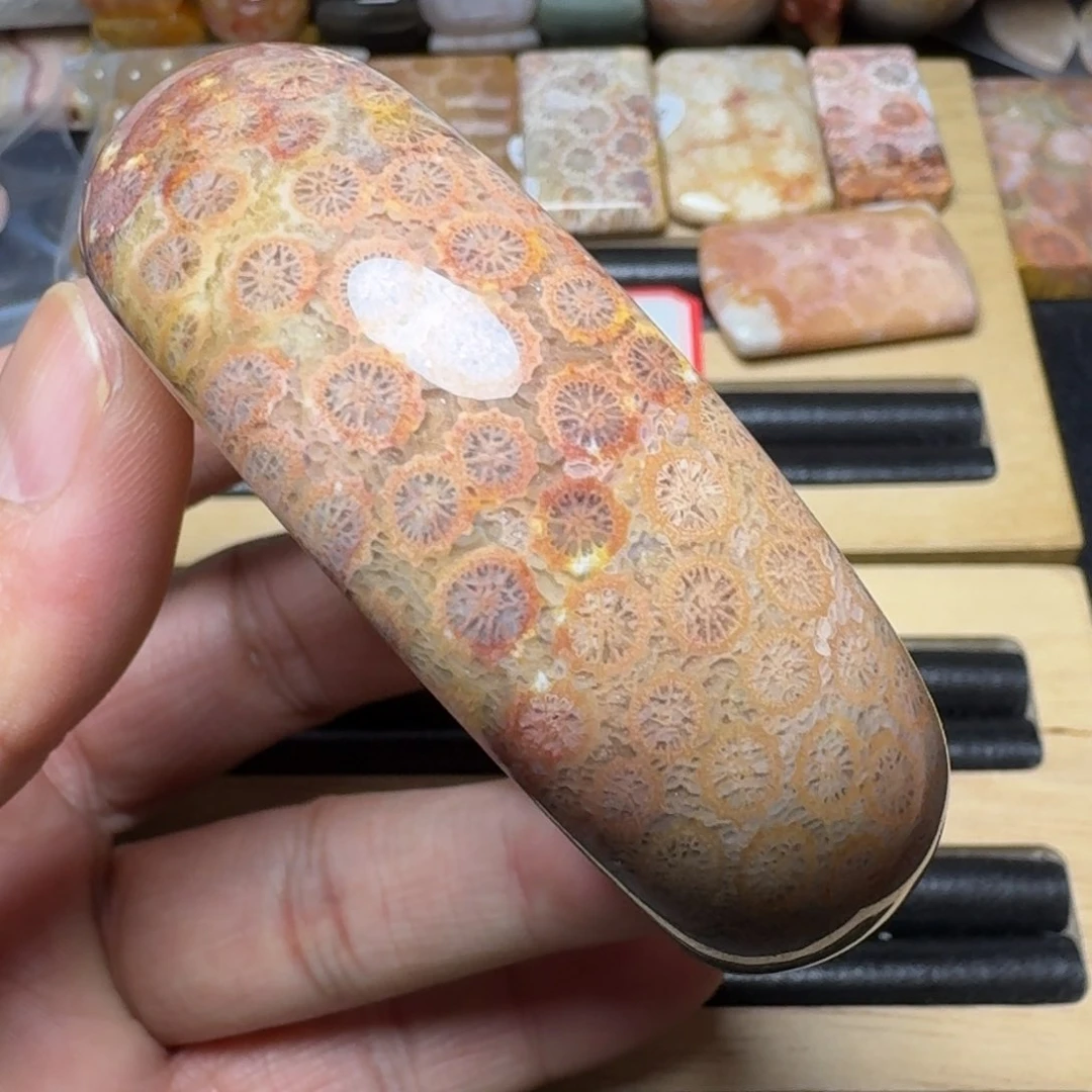 硅化玉纯天然色有机玉石未镶嵌56圈口