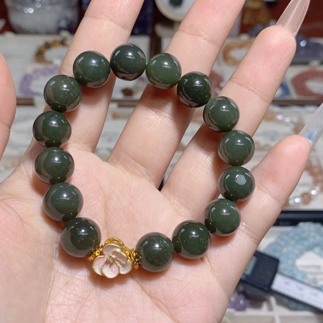 水晶未镶嵌手串碧玉