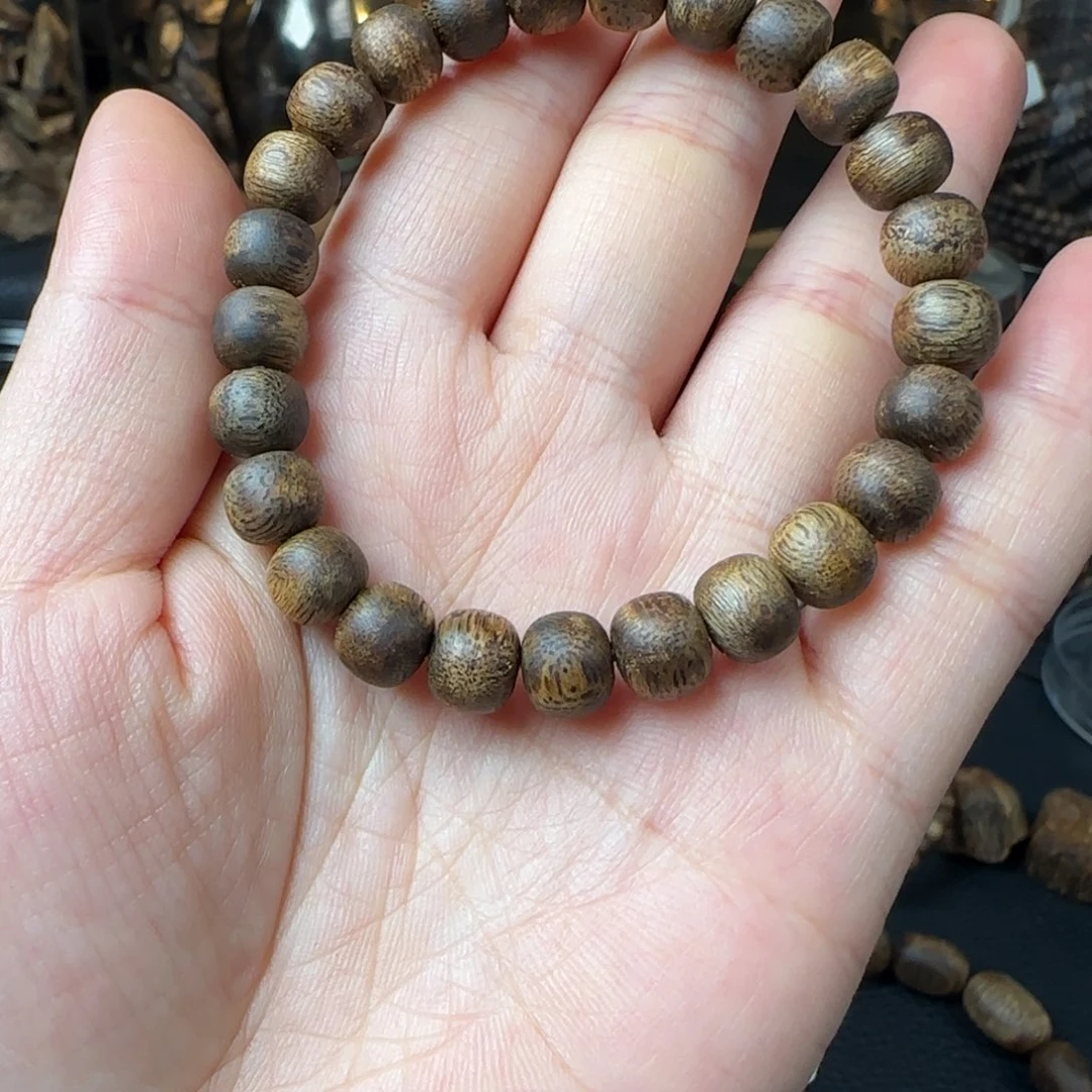 木风**摇奇楠淳化老料老型珠8mm