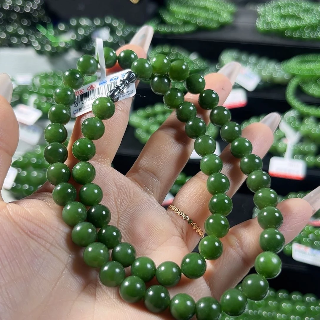 和田玉（碧玉）手链未镶嵌8