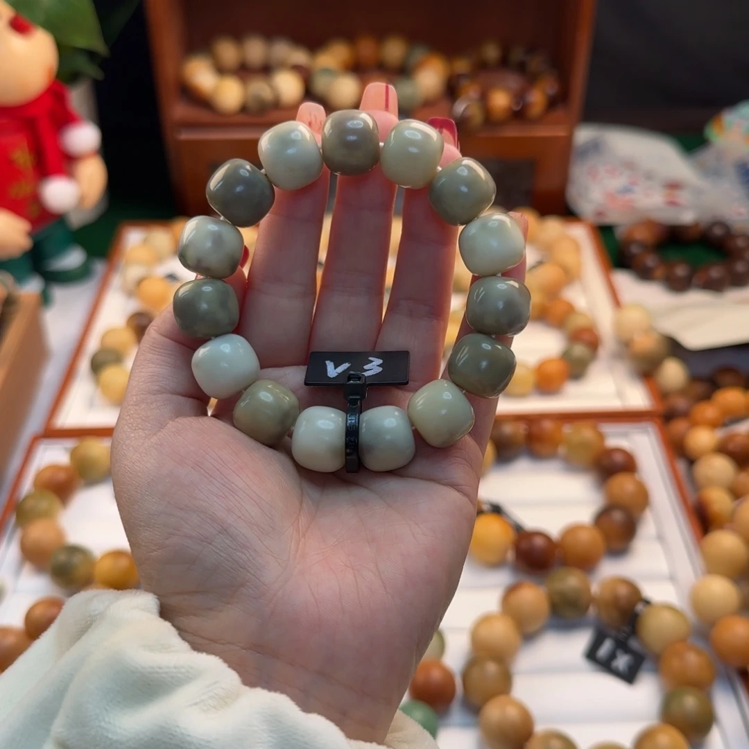 菩提根/象牙果手串卡15桶珠微瑕