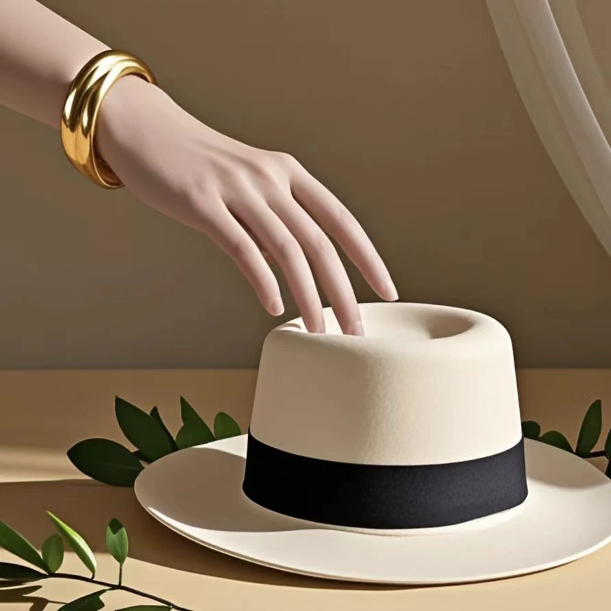 【卡SZ】太古-礼帽优雅气质高级贵气圆顶浪漫轻奢法式女士