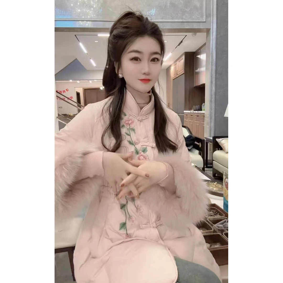 『富贵刺绣A』新款简约设计款百搭时尚款休闲羽绒服3352