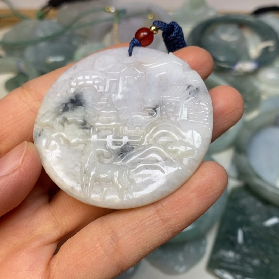翡翠颈饰未镶嵌前程似锦