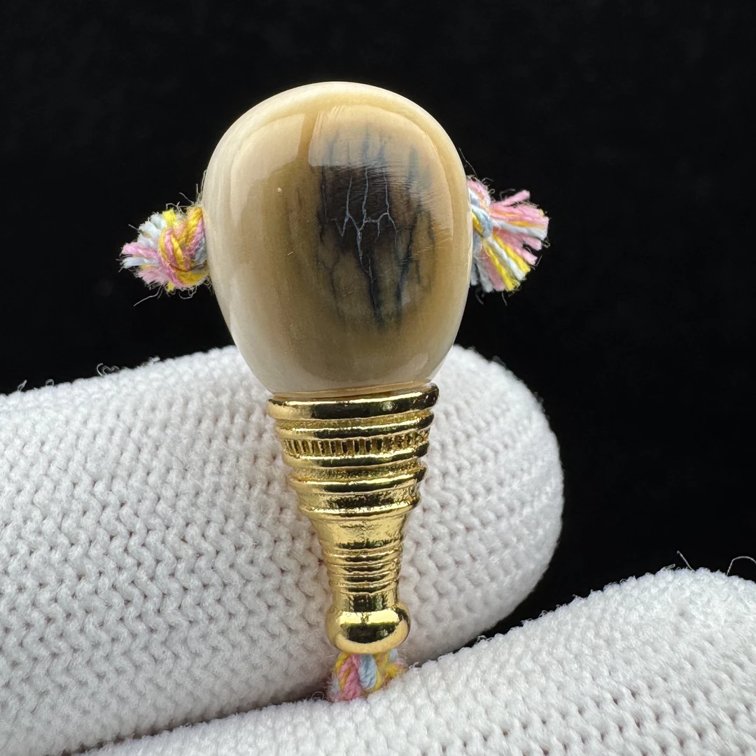 D7400天然猛犸牙 带皮分体三通12*24.7mm支持鉴定 假一罚四