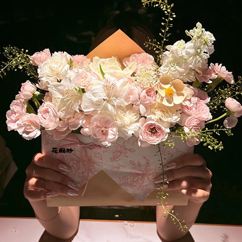 秋天封情书信封花束成品永生彷真花创意高颜值生日礼物送女生
