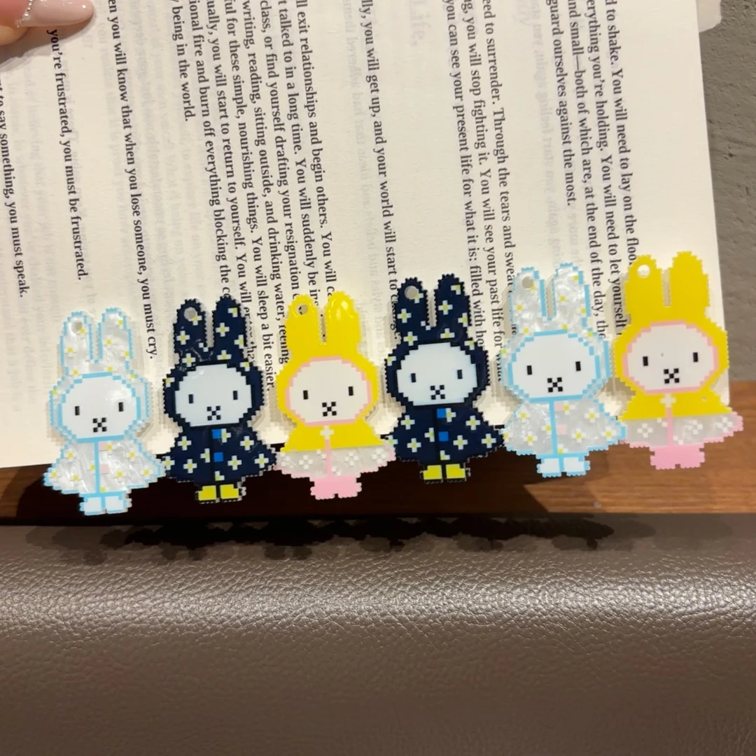 卡通米菲雨衣兔像素亚克力发夹少女风女发夹亲子女童富家千金风