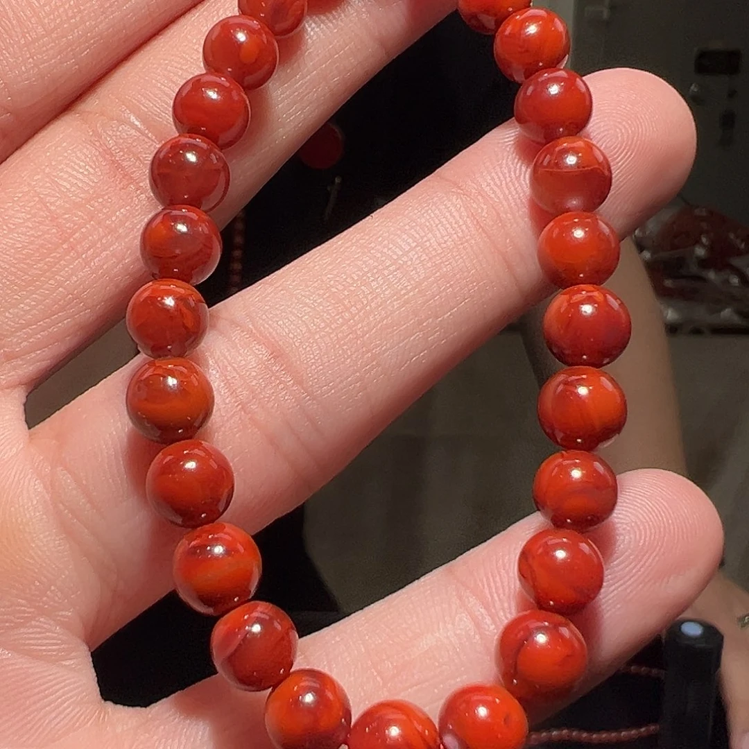 南红玛瑙手链未镶嵌7mm/yz01606多样性发货