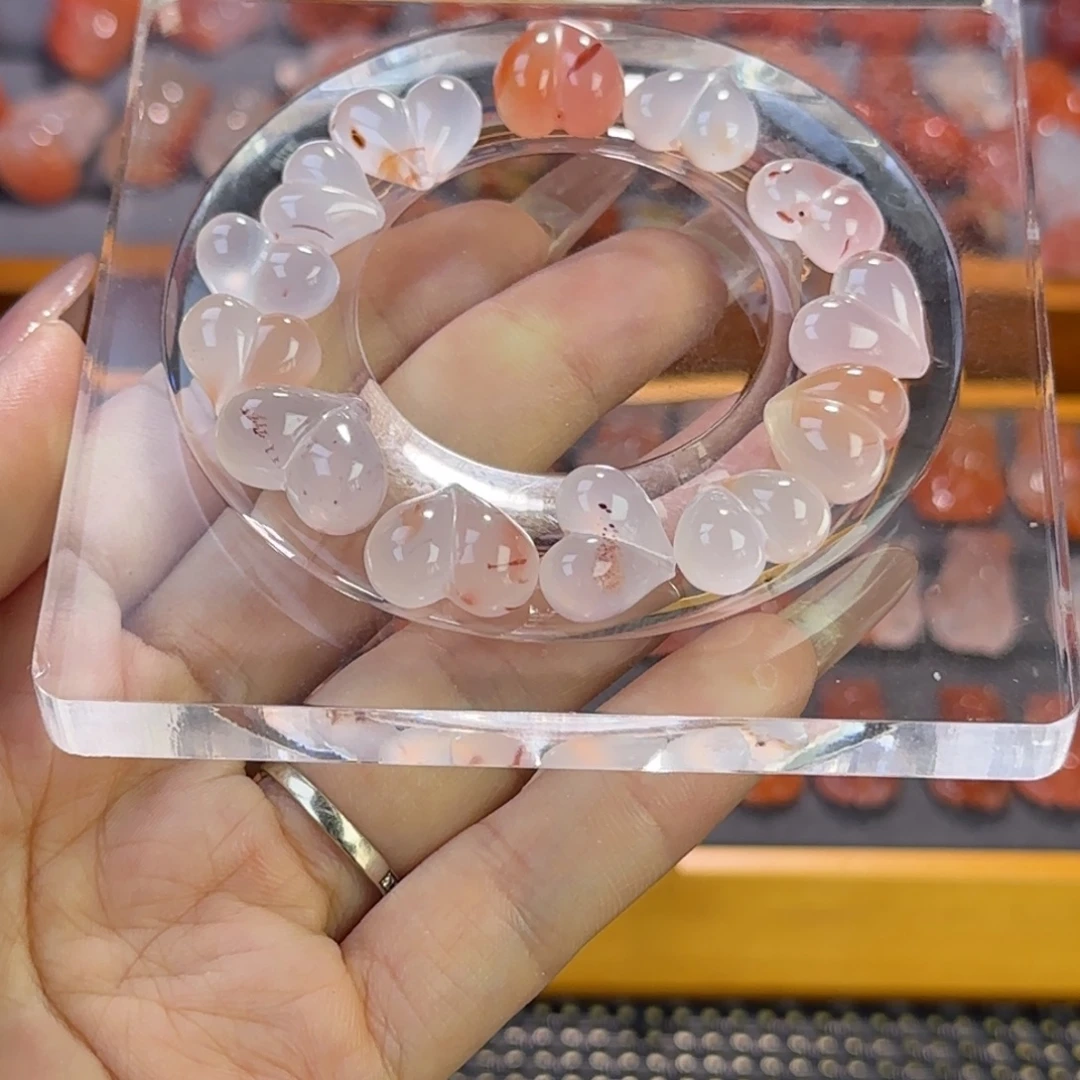 南红玛瑙未镶嵌珠宝半成品屁桃手串