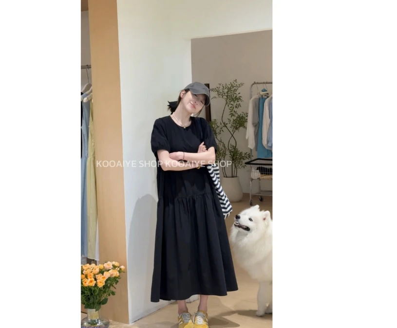 【无尽夏】只出不进-夏季新款时尚休闲宽松长款百搭连衣裙