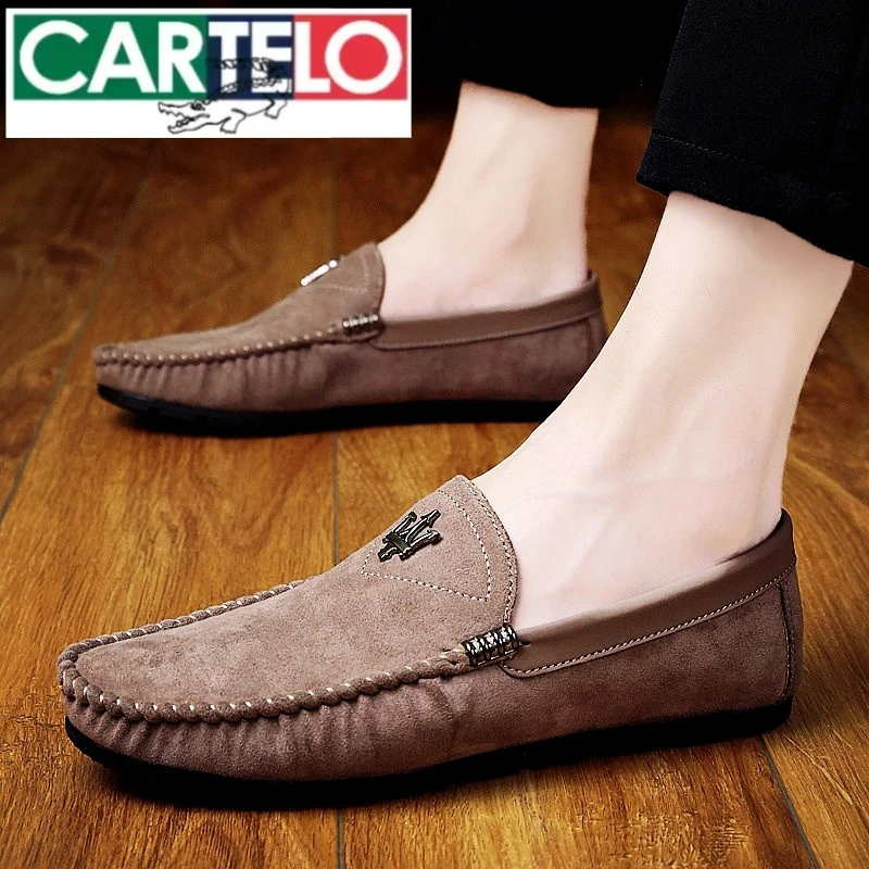 高端豆豆鞋男鞋秋季新款爆款懒人一脚蹬轻奢鞋子男式男士休闲皮鞋