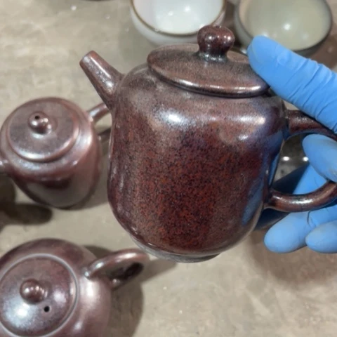 茶盏马**海建阳建盏微瑕茶壶