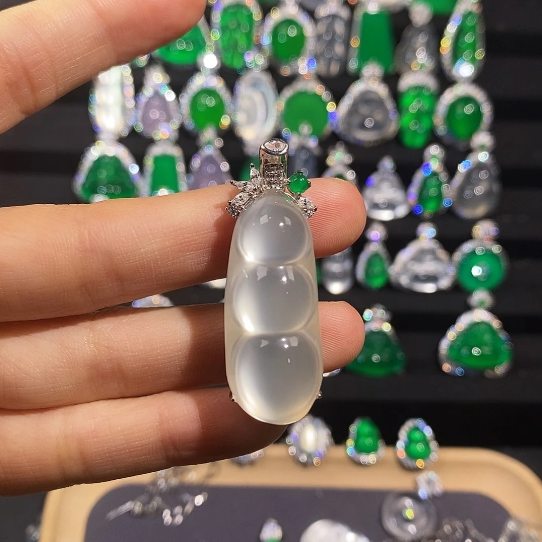 银S925镶嵌吊坠玛瑙/玉髓