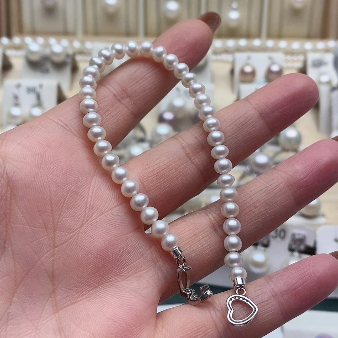 淡水珍珠颈饰银S925镶嵌
