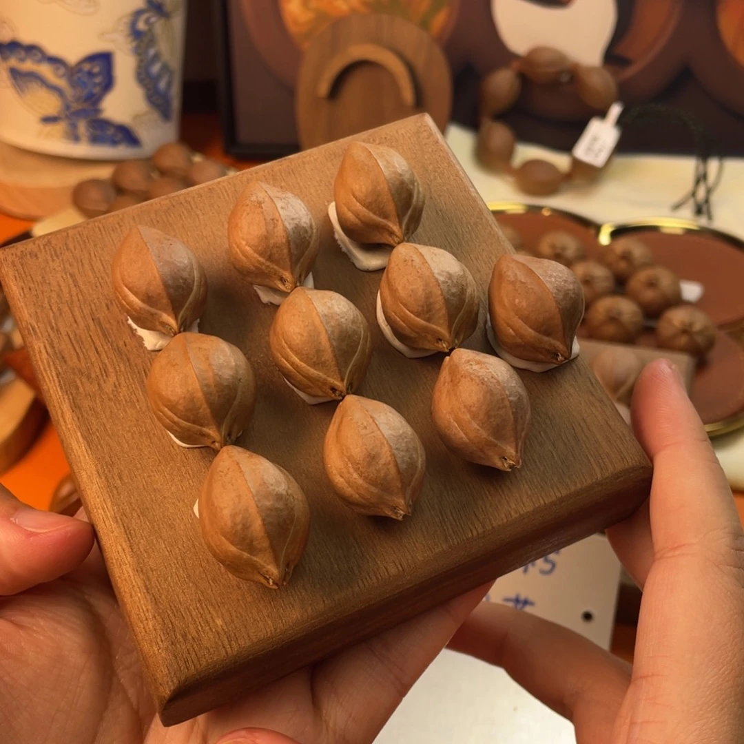 芳***华橄榄核手串/手链1825精品梅林铁核三面佛