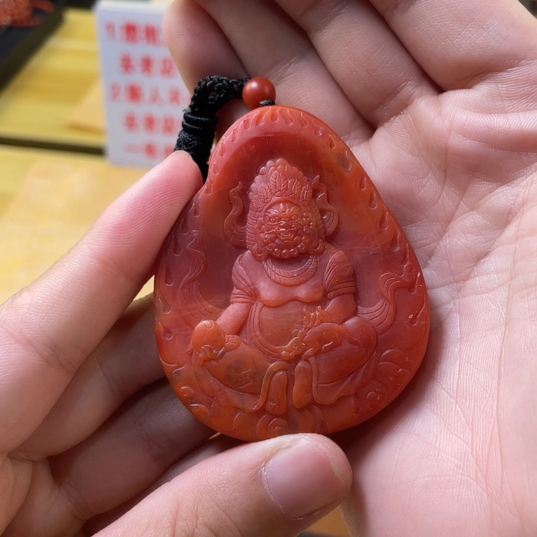 南红玛瑙未镶嵌颈饰五岔路