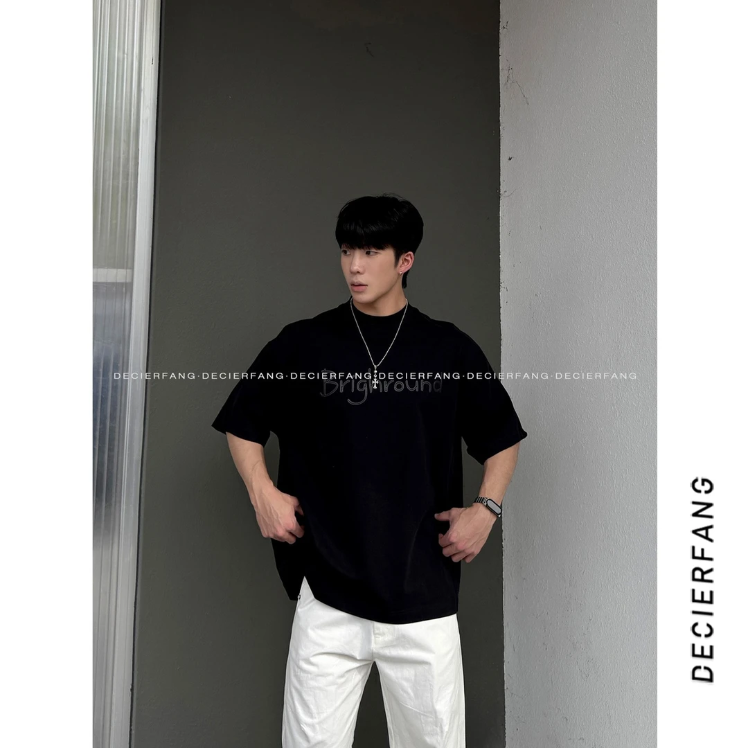 HAIDAN【25S/S  定制特调色】重磅宽松蝙蝠袖阔版短袖T恤