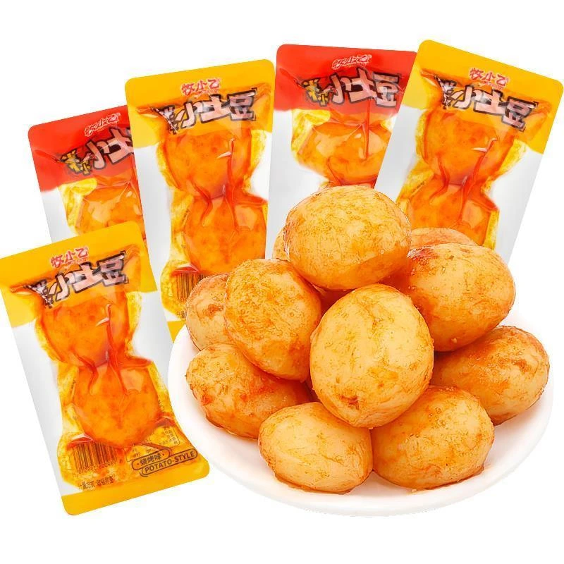 牧小乙迷你小土豆香辣烧烤味马铃薯独立包装熟食即食休闲零食
