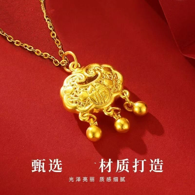 合金吊坠 999古法实心优品定制送礼佳选【平安锁吊坠挂坠】