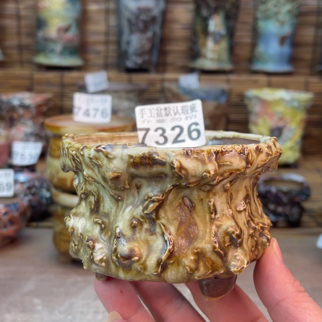 手工花盆默认瑕疵完美者勿拍